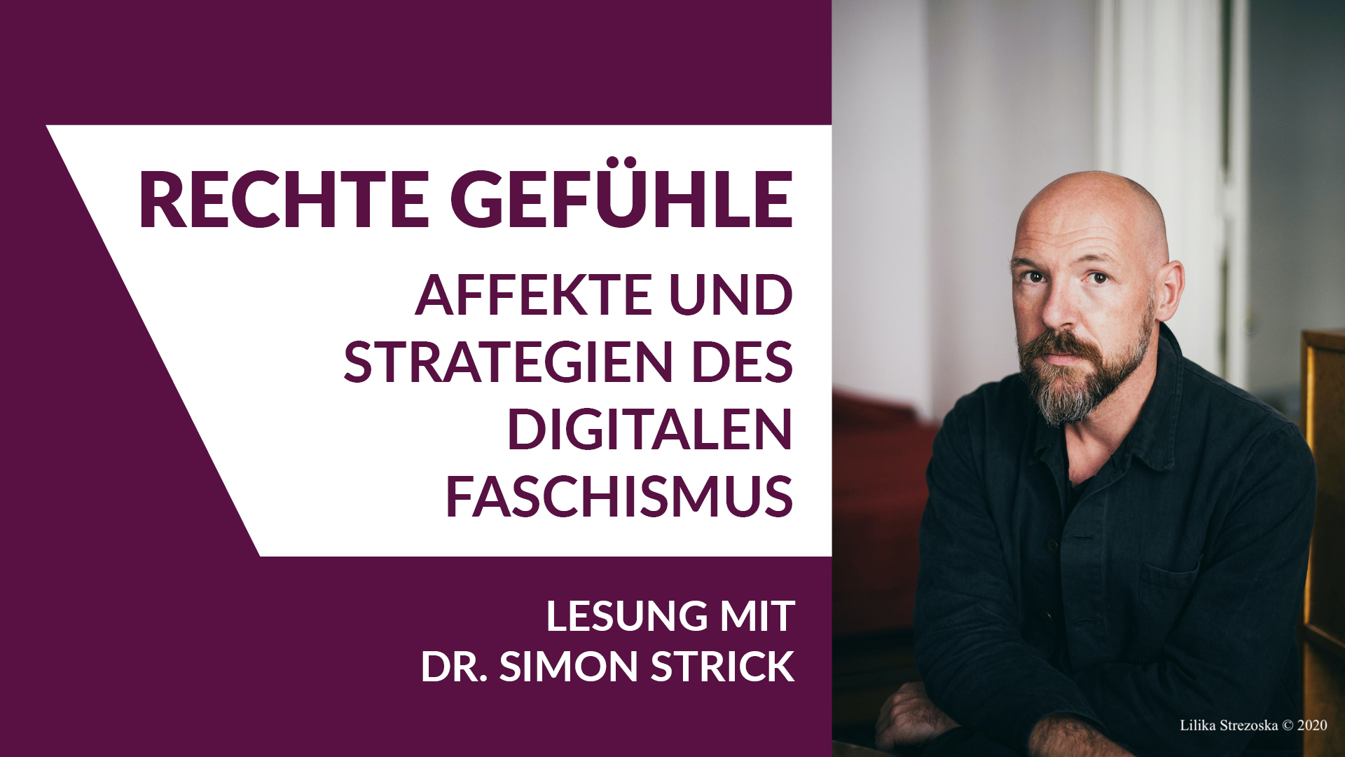 Online Lesung Mit Dr Simon Strick Rechte Gef hle Affekte Und 