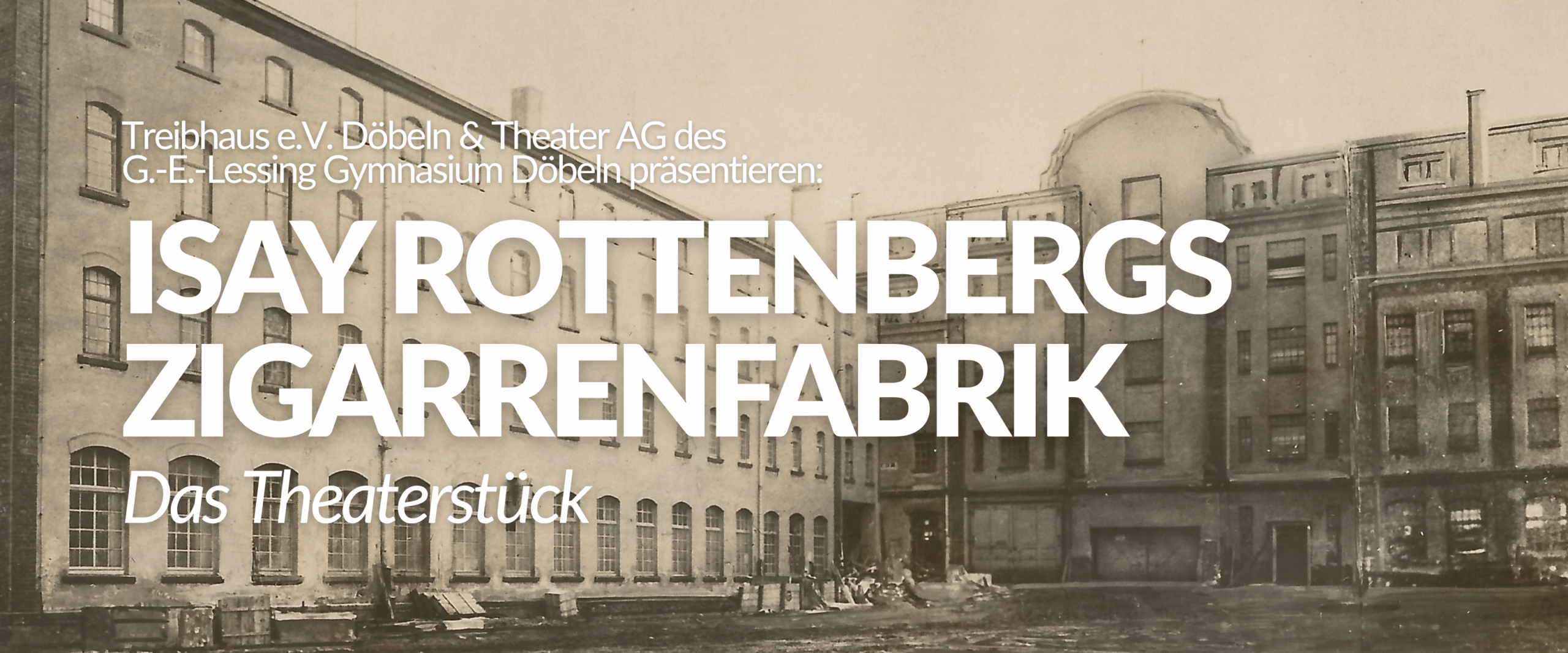 Bild einer alten Fabrik welche durch den Schriftzug "Isay Rottenbergs Zigarrenfabrik" als solche identifiziert werden kann