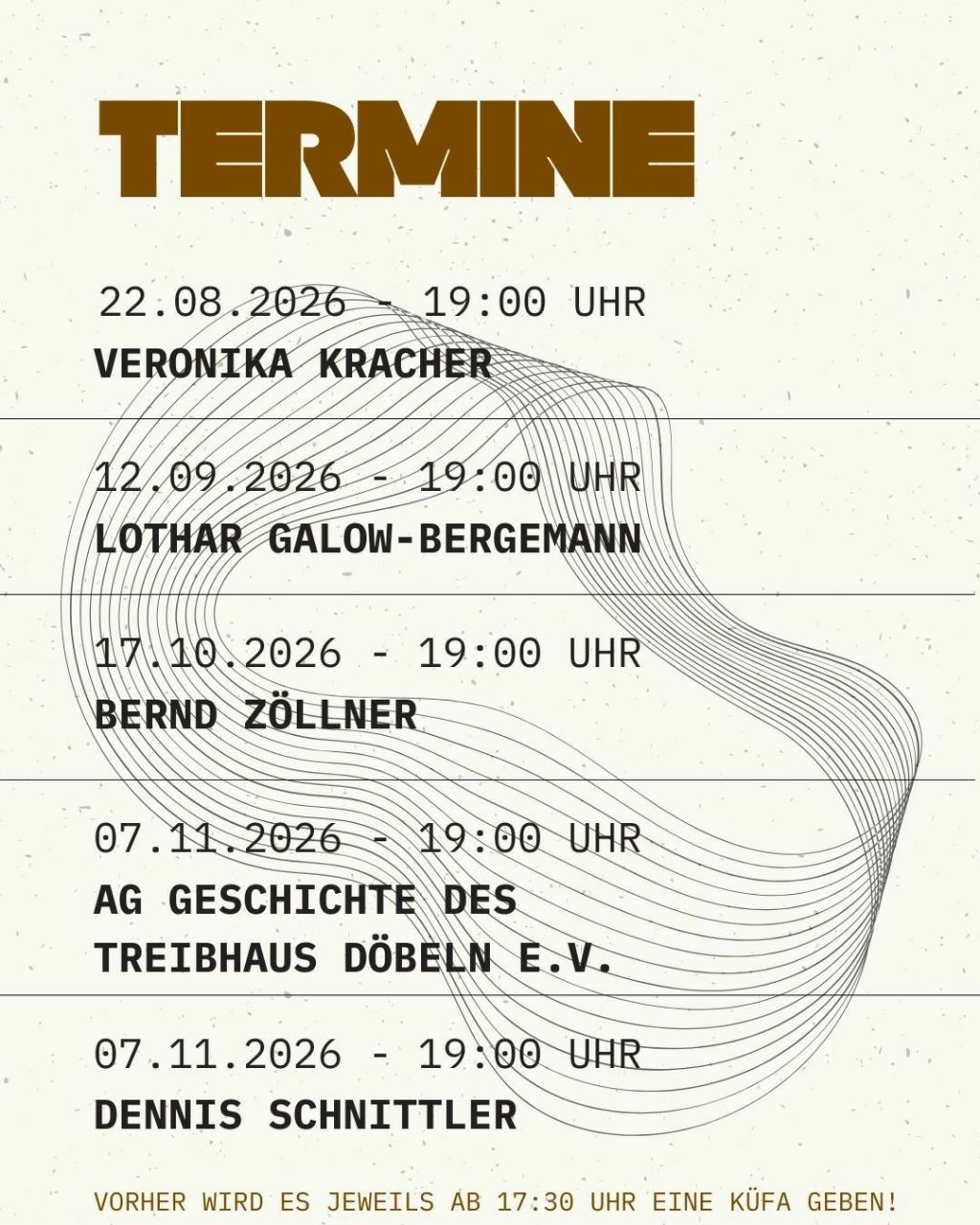 Liste der Vortragsreihe Die Verhältnisse zum tanzen bringen